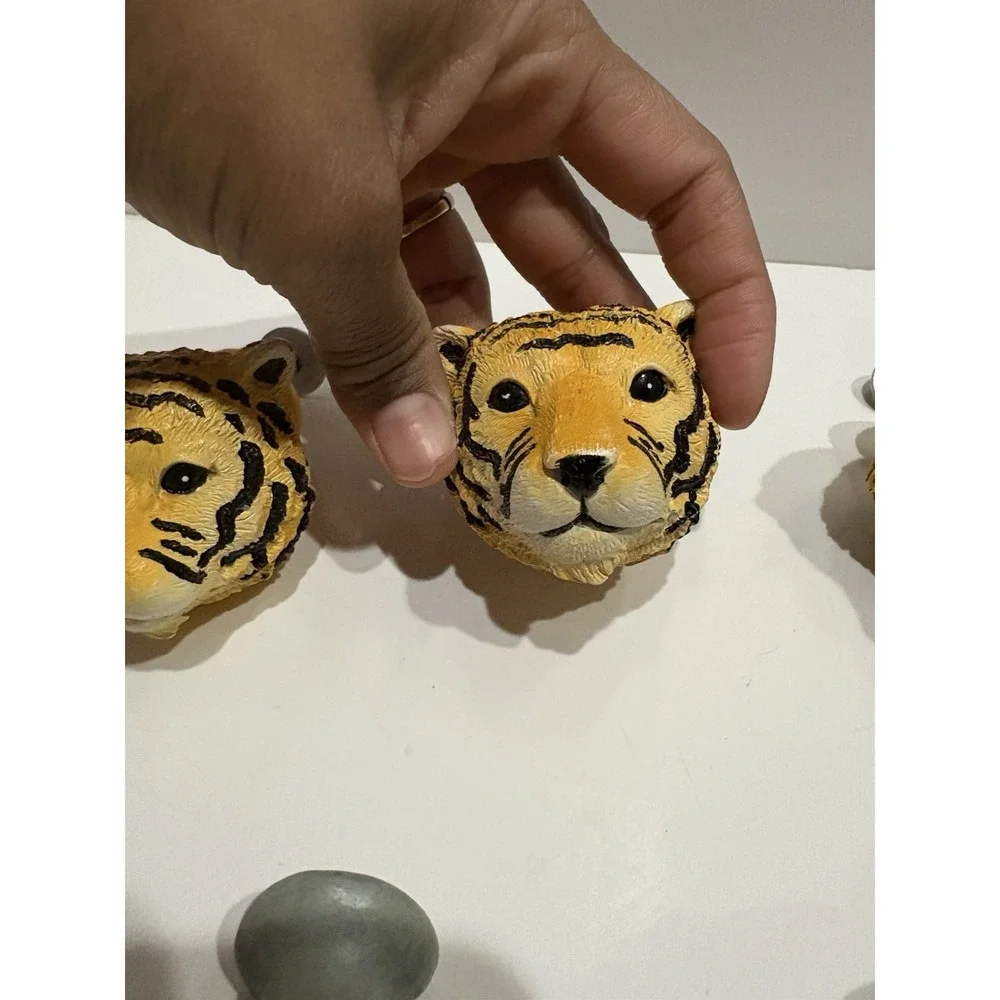 5 Pc‎ Kids Dresser Drawer Pull Handles Serengeti Lion, Tiger, Rhino, Elephant